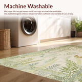 Ultra Soft Area Rug, Non Slip, Stain Resistant, Washable Area Rugs for Living Room, Bedroom, Artistic Nature-Inspired Insect Motif(Beige)