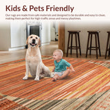Ultra Soft Area Rug, Non Slip, Stain Resistant, Washable Area Rugs for Living Room, Bedroom, Vibrant Abstract Natural Elements(Orange)