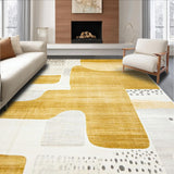 Ultra Soft Area Rug, Non Slip, Stain Resistant, Washable Area Rugs for Living Room, Bedroom, Stylish Earthy Animal Silhouette(Gold)