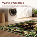 Ultra Soft Area Rug, Non Slip, Stain Resistant, Washable Area Rugs for Living Room, Bedroom, Cozy Winter Lodge Motif(Brown)