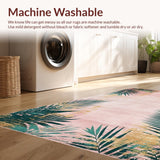 Ultra Soft Area Rug, Non Slip, Stain Resistant, Washable Area Rugs for Living Room, Bedroom, Unique Ethereal Wave Patterns(Pink)