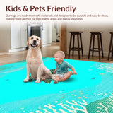 Ultra Soft Area Rug, Non Slip, Stain Resistant, Washable Area Rugs for Living Room, Bedroom, Serene Nautical Color Harmony(Blue)