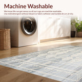 Ultra Soft Area Rug, Non Slip, Stain Resistant, Washable Area Rugs for Living Room, Bedroom, Platinum Ivory Graphic Area Rug for High Traffic Areas(Gray)