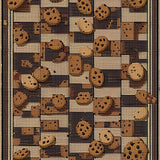 Ultra Soft Area Rug, Non Slip, Stain Resistant, Washable Area Rugs for Living Room, Bedroom, Delightful Chocolate Chip Textile Art(Brown)