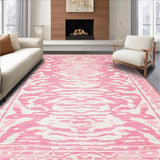 Ultra Soft Area Rug, Non Slip, Stain Resistant, Washable Area Rugs for Living Room, Bedroom, Luxurious Light Pink Graphic Style(Pink)