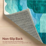 Ultra Soft Area Rug, Non Slip, Stain Resistant, Washable Area Rugs for Living Room, Bedroom, Secure Hold Rug Gripper for Hard Surface Floors Indoor Carpet Pad(Blue)