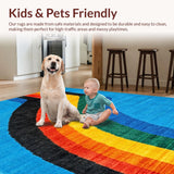 Ultra Soft Area Rug, Non Slip, Stain Resistant, Washable Area Rugs for Living Room, Bedroom, Eclectic Lighter Shaped Aesthetic(Blue)