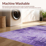 Ultra Soft Area Rug, Non Slip, Stain Resistant, Washable Area Rugs for Living Room, Bedroom, Lush Fluffy Contemporary Vibe(Purple)