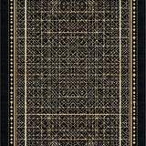 Ultra Soft Area Rug, Non Slip, Stain Resistant, Washable Area Rugs for Living Room, Bedroom, Sleek Black and White Pattern(Black)