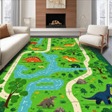 Playful T Rex and Triceratops Theme(Green)