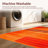 Ultra Soft Area Rug, Non Slip, Stain Resistant, Washable Area Rugs for Living Room, Bedroom, Striking Bold Animal Silhouette(Orange)