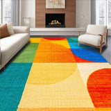 Ultra Soft Area Rug, Non Slip, Stain Resistant, Washable Area Rugs for Living Room, Bedroom, Non-Slip Colorful Entryway Meditation Carpet(Orange)