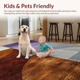 Ultra Soft Area Rug, Non Slip, Stain Resistant, Washable Area Rugs for Living Room, Bedroom, Abstract Earth Tone Living Room Washable Rug(Brown)