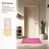 Ultra Soft Area Rug, Non Slip, Stain Resistant, Washable Area Rugs for Living Room, Bedroom, Unique Artistic Animal Representation(Pink)