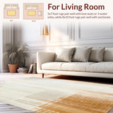 Ultra Soft Area Rug, Non Slip, Stain Resistant, Washable Area Rugs for Living Room, Bedroom, Neutral Boho with Faded Mottled Texture and Creamy Beige Highlights(Beige)