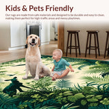 Rustic Botanical Jungle Scene(Green)