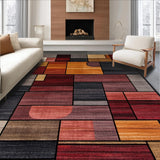 Ultra Soft Area Rug, Non Slip, Stain Resistant, Washable Area Rugs for Living Room, Bedroom, Rustic Earthy Geometric Motif(Brown)