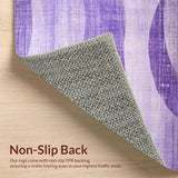 Ultra Soft Area Rug, Non Slip, Stain Resistant, Washable Area Rugs for Living Room, Bedroom, Artful Soft Plush Ombre Design(Purple)