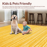 Ultra Soft Area Rug, Non Slip, Stain Resistant, Washable Area Rugs for Living Room, Bedroom, Lively Shaggy Warmth Accents(Yellow)