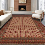 Ultra Soft Area Rug, Non Slip, Stain Resistant, Washable Area Rugs for Living Room, Bedroom, Charming Multicolor Textured Weave(Brown)