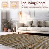 Ultra Soft Area Rug, Non Slip, Stain Resistant, Washable Area Rugs for Living Room, Bedroom, Elegant Artistic Cowhide Motif(Gray)