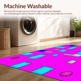 Ultra Soft Area Rug, Non Slip, Stain Resistant, Washable Area Rugs for Living Room, Bedroom, Charming Floral Pastel Fantasy(Pink)