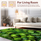 Ultra Soft Area Rug, Non Slip, Stain Resistant, Washable Area Rugs for Living Room, Bedroom, Boho Aesthetic Forest Ecological Rug for Cozy Shower Spaces(Green)