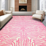 Ultra Soft Area Rug, Non Slip, Stain Resistant, Washable Area Rugs for Living Room, Bedroom, Fresh Modern Whimsical Touch(Pink)