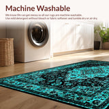 Classic Black Teal Geometric Fusion(Blue)