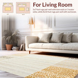 Ultra Soft Area Rug, Non Slip, Stain Resistant, Washable Area Rugs for Living Room, Bedroom, Beige Rustic Featuring Speckle Motifs and Boho Chic Vibes(Beige)