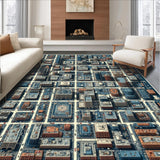 Ultra Soft Area Rug, Non Slip, Stain Resistant, Washable Area Rugs for Living Room, Bedroom, Interactive Road Design Carpet for Kids Learning Area(Blue)