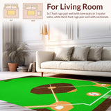 Dynamic Green and Brown Sports Motif(Green)