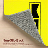 Ultra Soft Area Rug, Non Slip, Stain Resistant, Washable Area Rugs for Living Room, Bedroom, Chic Playful Phrase Aesthetic(Yellow)
