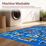 Lively Traffic and Building Illustration(Blue)