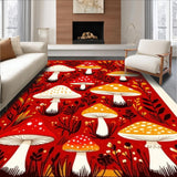 Radiant Textured Mushroom Composition(Red)