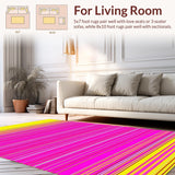 Ultra Soft Area Rug, Non Slip, Stain Resistant, Washable Area Rugs for Living Room, Bedroom, Luxurious Multicolor Spiral Design(Yellow)