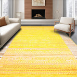 Ultra Soft Area Rug, Non Slip, Stain Resistant, Washable Area Rugs for Living Room, Bedroom, Whimsical Textured Tasseled Runner(Yellow)