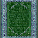 Ultra Soft Area Rug, Non Slip, Stain Resistant, Washable Area Rugs for Living Room, Bedroom, Sleek Green Trellis Pattern(Green)