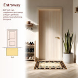 Stylish Low Pile Frontier Design(Beige)