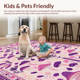 Ultra Soft Area Rug, Non Slip, Stain Resistant, Washable Area Rugs for Living Room, Bedroom, Artistic Dreamy Color Splash(Pink)