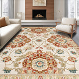 Artistic Distressed Symmetrical Shapes(Beige)