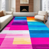 Ultra Soft Area Rug, Non Slip, Stain Resistant, Washable Area Rugs for Living Room, Bedroom, Fluffy Colorful Nursery Shag Carpet for Girls(Red)
