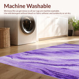 Ultra Soft Area Rug, Non Slip, Stain Resistant, Washable Area Rugs for Living Room, Bedroom, Lively Shaggy Patterned Textile(Purple)