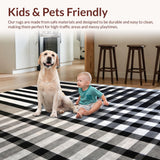 Ultra Soft Area Rug, Non Slip, Stain Resistant, Washable Area Rugs for Living Room, Bedroom, Striped Symphony Area Rug(Gray)