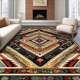 Ultra Soft Area Rug, Non Slip, Stain Resistant, Washable Area Rugs for Living Room, Bedroom, Minimalist Monochrome Boho Vibe(Red)