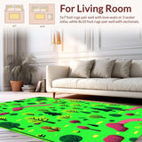 Charming Colorful Wildlife Illustration(Green)
