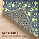 Ultra Soft Area Rug, Non Slip, Stain Resistant, Washable Area Rugs for Living Room, Bedroom, Whimsical Grey Cosmic Design(Gray)