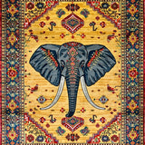 Ultra Soft Area Rug, Non Slip, Stain Resistant, Washable Area Rugs for Living Room, Bedroom, Luxurious Earth Tone Mandala(Yellow)