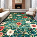 Ultra Soft Area Rug, Non Slip, Stain Resistant, Washable Area Rugs for Living Room, Bedroom, Sophisticated Nature-Inspired Pattern(Blue)