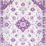 Ultra Soft Area Rug, Non Slip, Stain Resistant, Washable Area Rugs for Living Room, Bedroom, Stylish Transitional Color Palette(White)